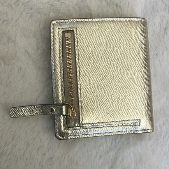 Kate Spade ♠️ metallic compact Wallet EUC - Picture 2 of 10